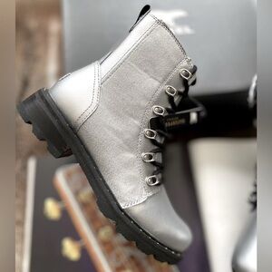 Sorel Silver Combat Boots